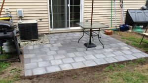 after paver patio installation